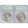 Image 1 : Lot of (2) 1901-O  $1 Morgan Silver Dollar Coins PCGS MS63 Old Green Rattler