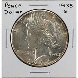 1935-S $1 Peace Silver  Dollar Coin