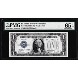 1928B $1 Funnyback Silver Certificate Note Fr.1602 PMG Gem Uncirculated 65EPQ