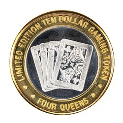 .999 Silver 4 Queens Hotel and Casino $10 Casino Limited Edition Gaming Token