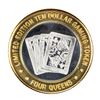 Image 1 : .999 Silver 4 Queens Hotel and Casino $10 Casino Limited Edition Gaming Token