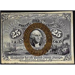 March 3, 1863 Twenty-Five Cents Second Issue Fractional Currency Note