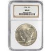 Image 1 : 1924 $1 Peace Silver Dollar Coin NGC MS62