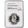 Image 1 : 1956 Proof Franklin Half Dollar Coin NGC PF69 Type 2 Ultra Cameo Graded Top Pop