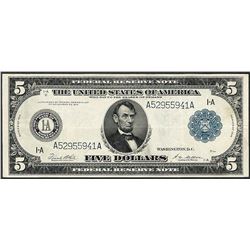 1914 $5 Federal Reserve Note Boston