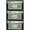 Image 2 : Lot of (3) 1957A $1 Silver Certificate STAR Notes PMG Superb Gem Uncirculated 68EPQ