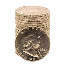 Roll of (20) Brilliant Uncirculated 1963 Franklin Half Dollar Coins