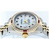 Image 5 : Rolex Ladies Two Tone 14K MOP Ruby & Diamond Datejust Wristwatch