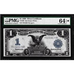 1899 $1 Black Eagle Silver Certificate Note Fr.236 PMG Choice Uncirculated 64EPQ Star
