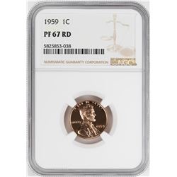 1959 Proof Lincoln Memorial Cent Coin NGC PF67RD