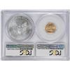 Image 2 : 2017 American Silver & Gold Eagle Bimetallic Set PCGS MS70 First Day of Issue