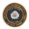 Image 2 : .999 Silver Hilton Las Vegas, Nevada $10 Casino Limited Edition Gaming Token