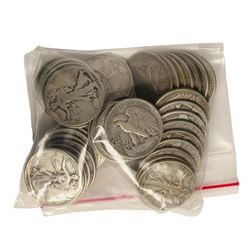 Bag of (50) Silver Walking Liberty Half Dollar Coins - $25 Face Value