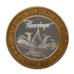 .999 Silver Flamingo Hilton Las Vegas, Nevada $10 Casino Limited Edition Gaming Token