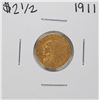 Image 1 : 1911 $2 1/2 Indian Head Quarter Eagle Gold Coin