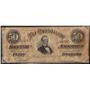 Image 1 : 1864 $50 Confederate States of America Note