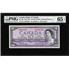 Image 1 : 1954 $10 Bank of Canada Note BC-40B PMG Gem Uncirculated 65EPQ