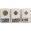 Image 2 : Lot of (3) 1906M Mexico Centavos Silver Coins NGC Graded