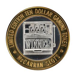 .999 Silver McCarran International Airport $10 Casino Limited Edition Gaming Token