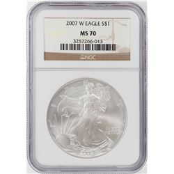 2007-W $1 American Silver Eagle Coin NGC MS70