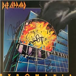 Signed Def Leppard Pyromania Album Cover