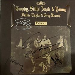 Signed CSNY Deja Vu Album Cover