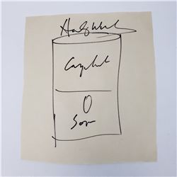 Signed Andy Warhol Campbell’s Soup Sketch