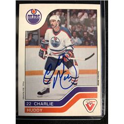 CHARLIE HUDDY SIGNED VACHON HOCKEY CARD