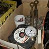 Image 2 : 5 BOXES OF PIPE FITTINGS, SHOP HARDWARE, AND TOOLS