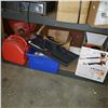 Image 1 : AMBER HAZARD LIGHTS, FIRE ALARMS, GAS MASKS, TIRE CHAINS, AND SHOP SUPPLIES