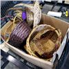 Image 1 : BOX OF WICKER BASKETS
