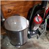 Image 2 : BISSELL VACUUM, STICK MOP, AND TOILET SAFETY FRAME W/ STAINLESS GARBAGE