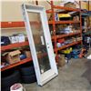 Image 1 : FRAMED 22 INCH BY 80 INCH GLASS INSERT DOOR RING HAND SWING