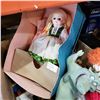 Image 2 : BOX OF COLLECTIBLE DOLLS, MILLENIUM PRINCESS BARBIE IN BOX, MADAME ALEXANDER HEIDI DOLL
