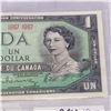 Image 2 : 1967 CANADIAN 1 DOLLAR BILL AND SILVER 50 CENT AND 25 CENT .800 SILVER AND LUCKY RABBIT NICKEL