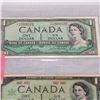 Image 2 : LAST 3 ISSUES OF CANADIAN 1 DOLLAR BILLS - 1954, 1967, AND 1973