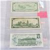 Image 8 : LAST 3 ISSUES OF CANADIAN 1 DOLLAR BILLS - 1954, 1967, AND 1973