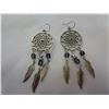 Image 2 : 925 SILVER NATIVE EARRINGS