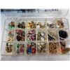 Image 4 : CASE OF EARRINGS, BRASS BOX JEWELLERY, AND BLACK BOX JEWELLERY