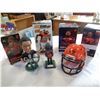 Image 1 : 6 BC LIONS BOBBLE HEADS AND SIGNED HELMET DECORATION