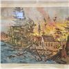 Image 2 : VINTAGE LITHOGRAPH FRAMED THE VANCOUVER FIRE 1886