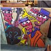 Image 2 : PAINTING ON CANVAS OF JAZZ PLAYERS LANGLEY ARTIST AND LARGE ABSTRACT