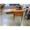 Image 1 : ANTIQUE ELECTRIC SINGER SEWING MACHINE IN TABLE