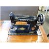 Image 2 : ANTIQUE ELECTRIC SINGER SEWING MACHINE IN TABLE