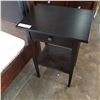 Image 1 : BLACK 1 DRAWER END TABLE