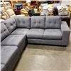Image 3 : BRAND NEW GREY FABRIC MODERN 4 PIECE MODULAR SECTIONAL SOFA, RETAIL $2199