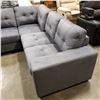 Image 8 : BRAND NEW GREY FABRIC MODERN 4 PIECE MODULAR SECTIONAL SOFA, RETAIL $2199