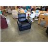 Image 2 : NEW LIFESTYLE SOLUTIONS WEBSTER RELAX-A-LOUNGER RECLINER, FAUX BLACK LEATHER, RETAIL $499, SIDE PIEC