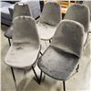 Image 1 : SET OF 5 AS NEW MID CENTURY MODERN TUB CHAIRS GREY FABRIC - RETAIL $79EA