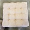 Image 2 : 2 BEIGE MICROFIBER FOOTSTOOLS